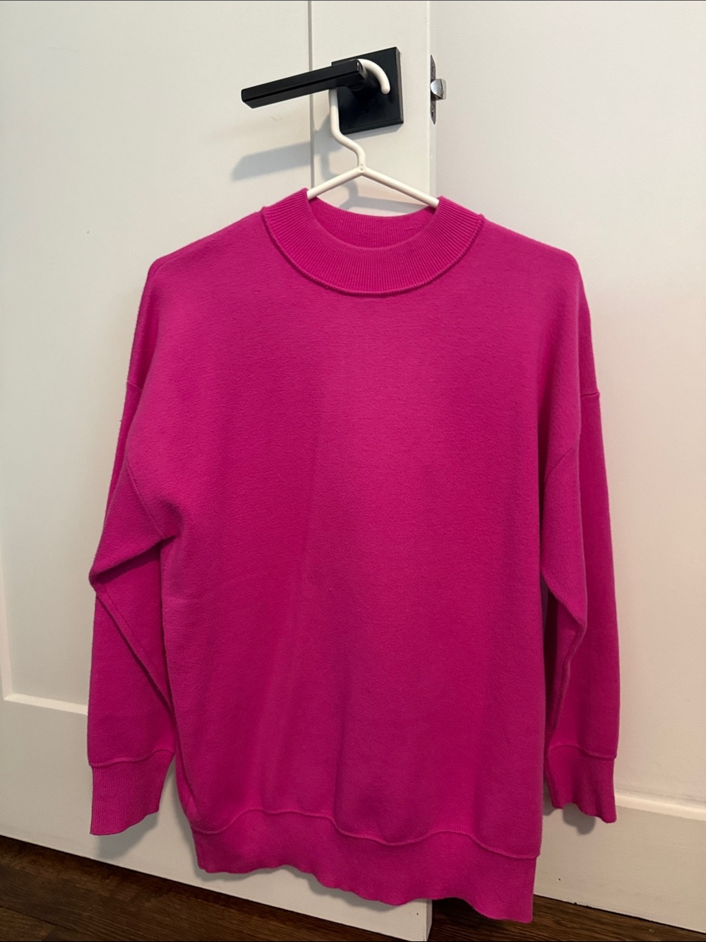 Zara Fuchsia Crewneck Sweater - Casual Pullover